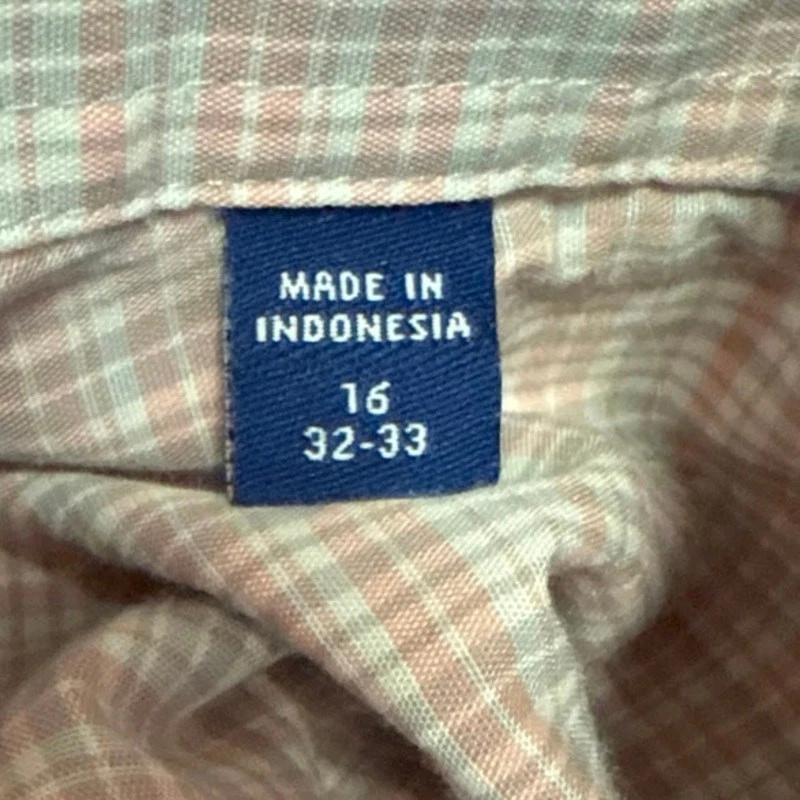 Camisa Top Kenneth Cole Reaction Para Hombre Rosa A Cuadros Calce Ajustado Con Botones Talla 32-33 Foto 4 de 4