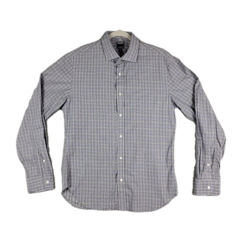 Todd Snyder Spread Collar Dress Shirt 100% Cotton Glen Plaid Check Men's Medium