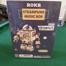 ROKR 3D Wooden Puzzle Music Box Robot Machinarium DIY Craft Kit Gift Toy 🎁