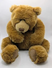 Gund Teddy Bear Snoodles 2476 Stuffed Plush Plaid Bow Bean Bottom 16” Brown