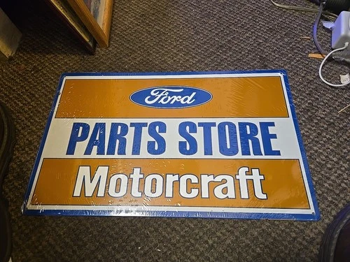 Vintage Style Ford Motorcraft  Parts Store  Heavy Steel Metal Top Quality Sign