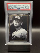 2025 Topps Black & White - Prized Portraits Aaron Judge #PP8 Gold Frame /25