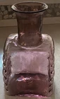 Vtg Ribbed Sides Amethyst BLENKO GLASS 12” Lrg Size Water Bottle Jug Vase, Rare!