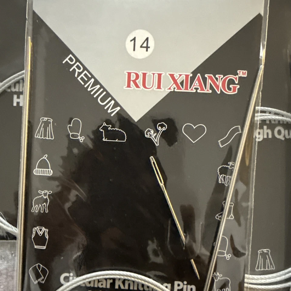 Agujas de tejer circulares Ruixiang con pasadores lote de 11 tamaños - nuevas selladas Foto 4 de 4