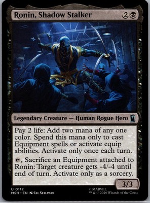 Ronin, Shadow Stalker 0112 Marvel Super Heroes Uncommon NM MTG