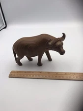 Hand Carved Wooden Water Buffalo From Africa