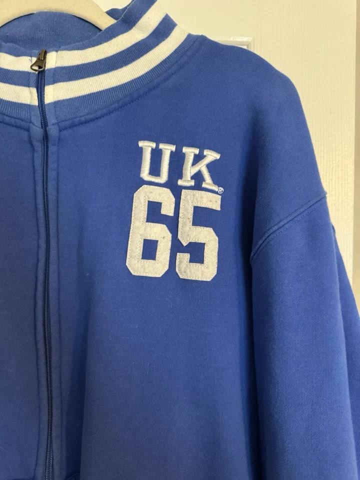 Section 101 Majestic 夹克英国野猫 XL 男式蓝色全拉链口袋 — 第 4/4 张图片