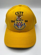 The Corps USS Nitze DDG 94 CSTT Logo Yellow Baseball Cap Hat One Size