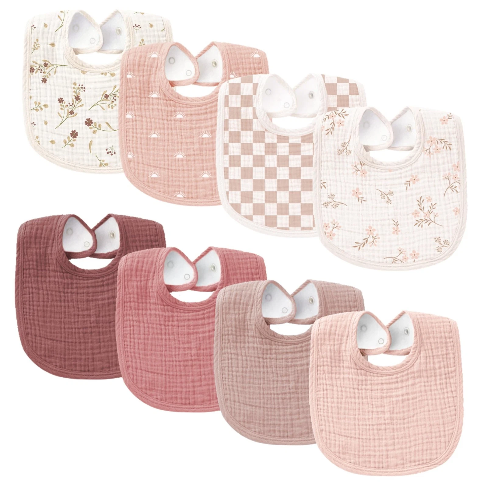 Konssy Muslin Baby Bibs 8 Pack Baby Bandana Drool Bibs Cotton for Unisex Boys
Opens in a new window