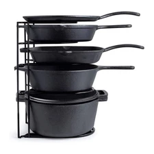 Heavy Duty Pots and Pans Organizer - Extra Large 5-Tier Rack - Holds Cast Iro...