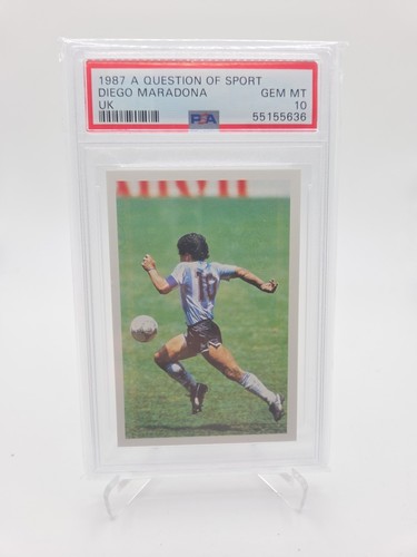  Diego Maradona Card "A Question of sport" 1986 Vintage PSA 10 POP 3