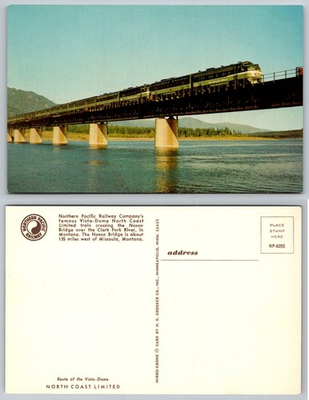 #ad Northern Pacific Vista Dome North Coast Limited Train Noxon Bridge Montana $1.99