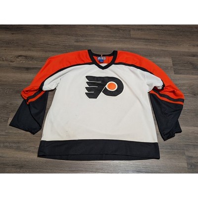 VTG Philadelphia Flyers Starter NHL Jersey XL White Orange Black 90s Mens READ