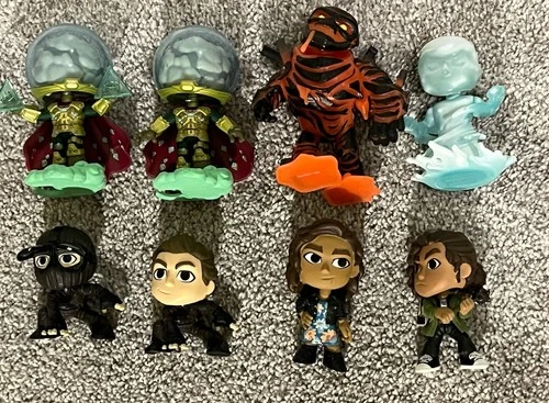 Funko Spider-Man Far From Home Mystery Mini Lot of 8-Mysterio,Molten Man, Peter