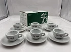 LOT OF 6 IPA PORCELLANE MAX TOSTINI TAZZE CAFFE ESPRESSO CUP WITH SAUCER