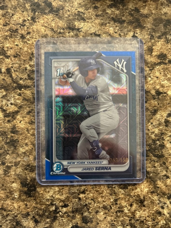 2024 Bowman - Chrome Prospects Jared Serna #BCP-68 Blue Mojo Refractor 63/150