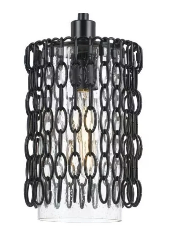 Cal Lighting Braccino Chained Light 9" Iron Chandelier (NO Bulbs) $269 Retail - Image 4 of 4
