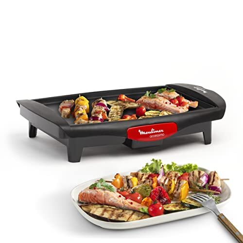 BBQ plancha portable 1800W à revêtement antiadhésif et cuisson saine