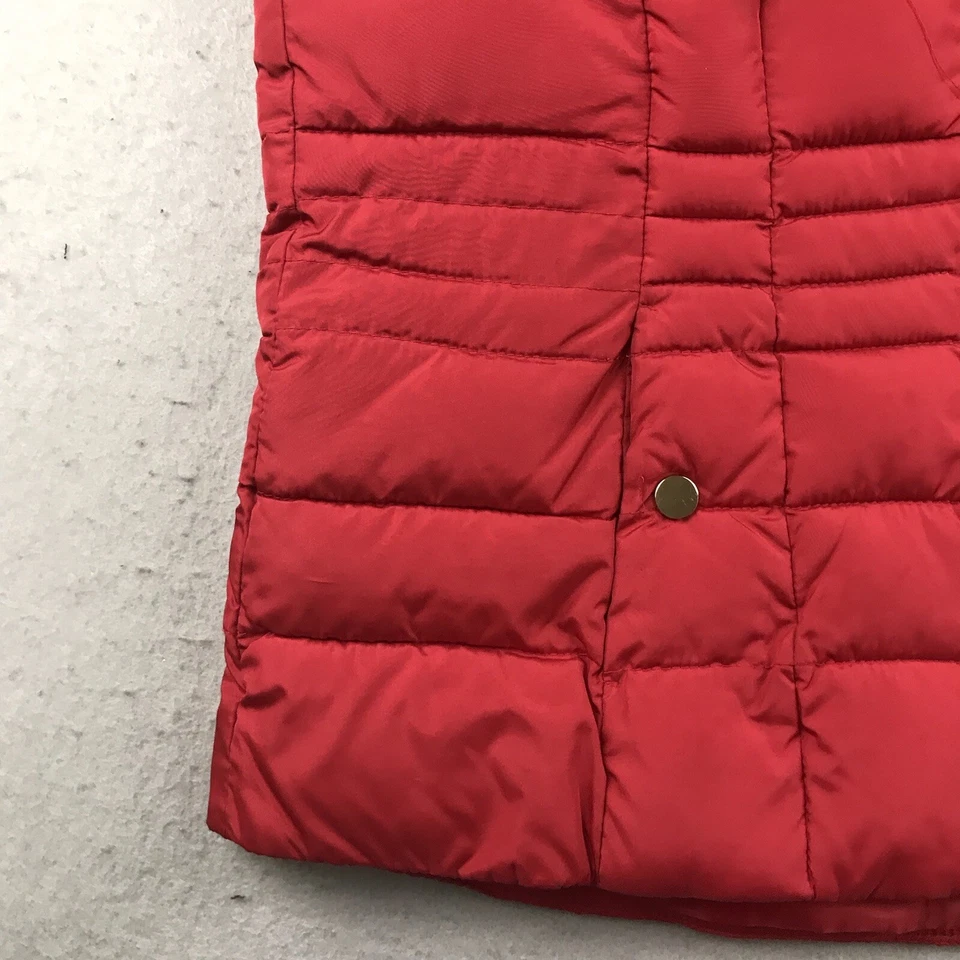 Chaleco Charter Club Mujer Grande Rojo Cremallera Completa Puffer Chaqueta Ligera Foto 4 de 4
