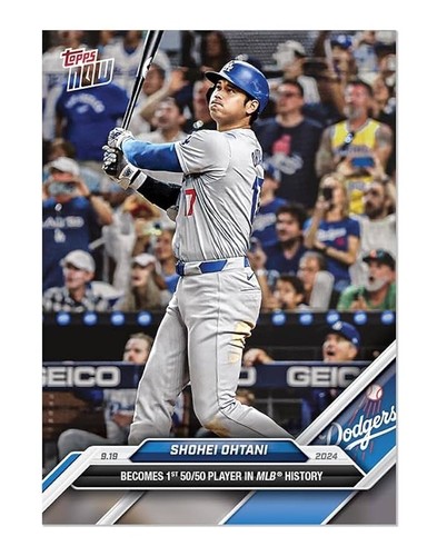 2024 Topps Now SHOHEI OHTANI #722 - 50/50 Card - Los Angeles Dodgers