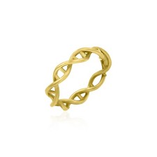 Gold Wire Wrapped Simple Stacking Ring For Women Gift for Valentine's Day
