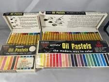 Vintage Lot Of 4 (74) Weber Oil Pastels Colors Set 502343 502334 NOS Art Drawing