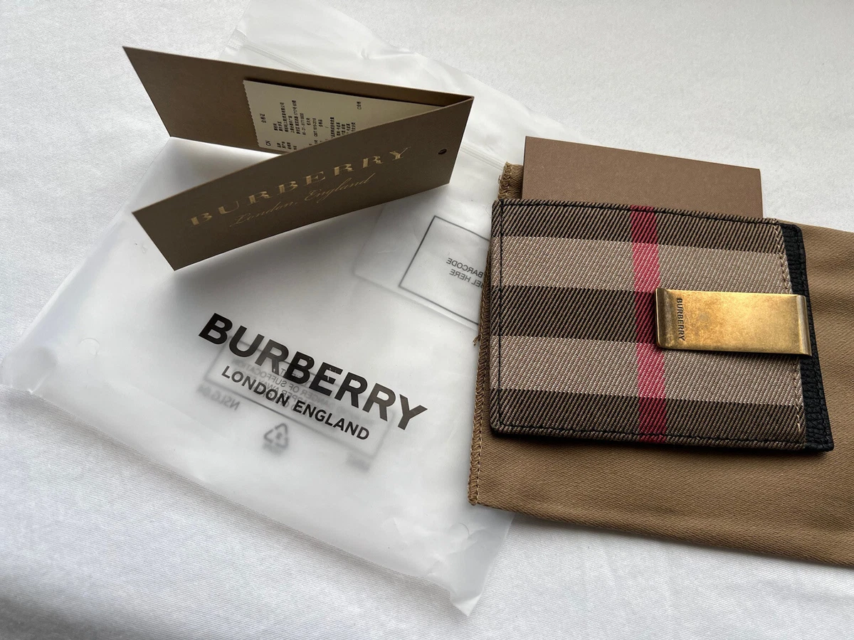 Burberry Men's Vintage Check Money Clip Wallet