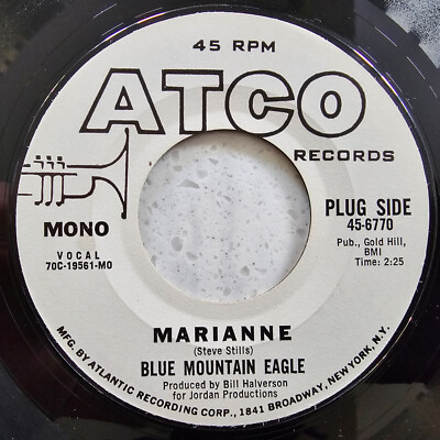 Blue Mountain Eagle   Marianne - Rare Ex Con 1970 Texas Rock Promo 7''