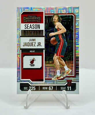 JAIME JAQUEZ JR 2023-24 Contenders Silver Mojo Prizm Rookie Ticket Heat RC MINT