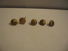 Lot of 5 Post Office POD Superior Buttons Waterbury  .5" Diameter VGC f/s 
