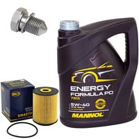 MotoröL Set 5W-40 5 Liter + ÖLfilter SH 427 P + Schraube FüR VW Phaeton Touareg