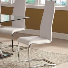 Villa Faux Leather Dining Chairs Set Of 2 For Sale Online