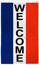 Vertical Welcome Flag 3x5ft Welcome Banner Sign We're Open Now Welcome Vert Flag