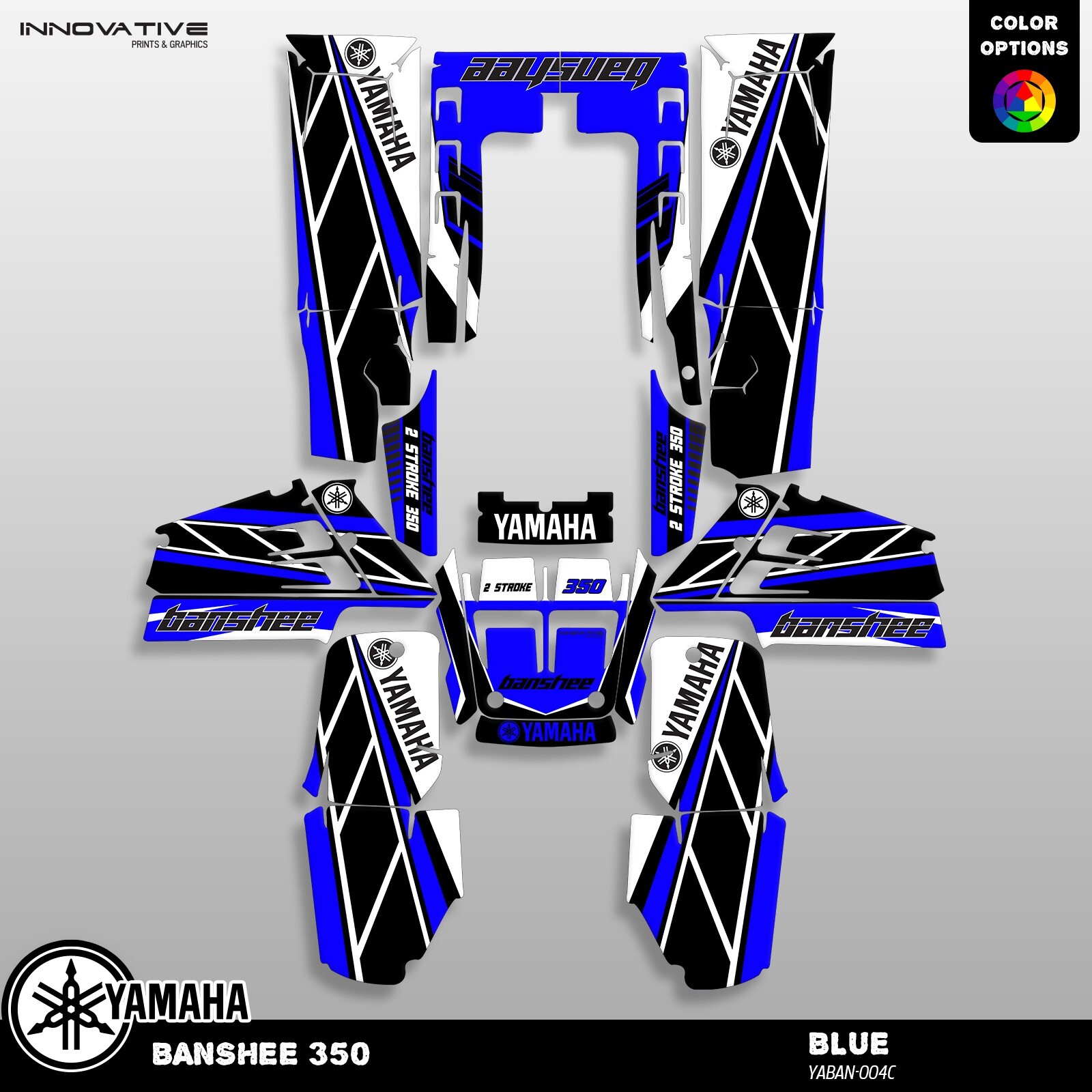 Yamaha Banshee 350 graphics kit decals stickers | eBay