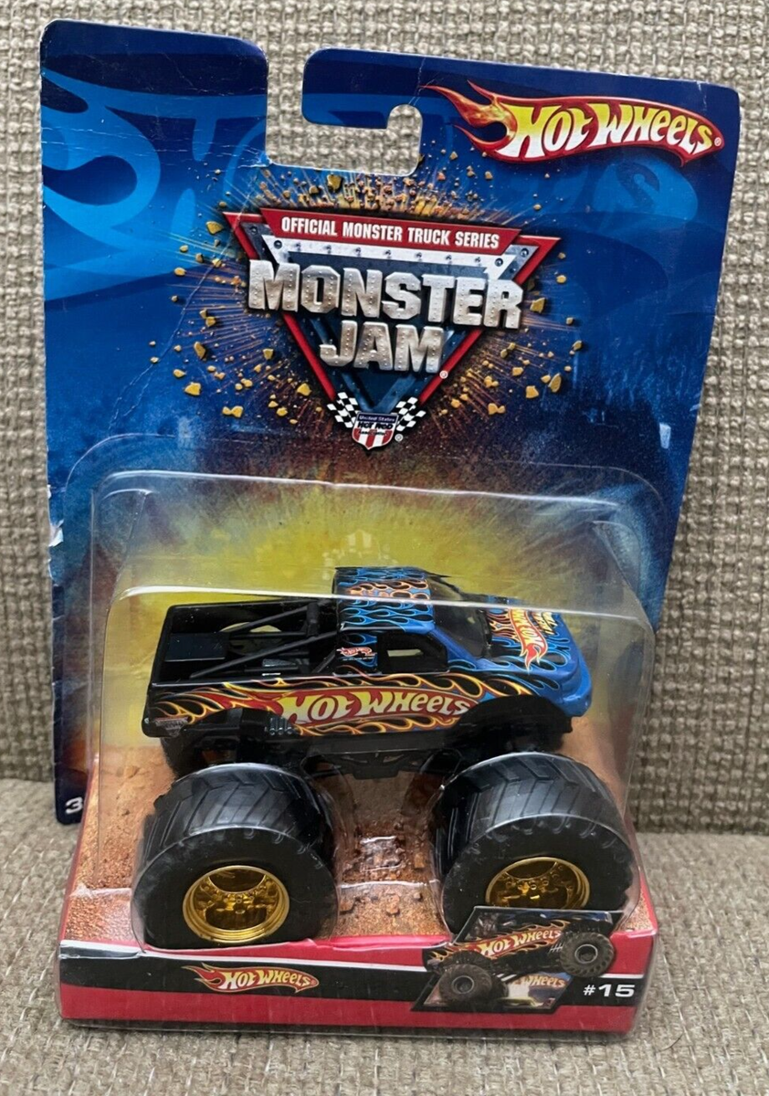 MONSTER JAM 1/62 HOT WHEELS W/ GOLD HUBS #15 K4841 2006 *NEW* | eBay