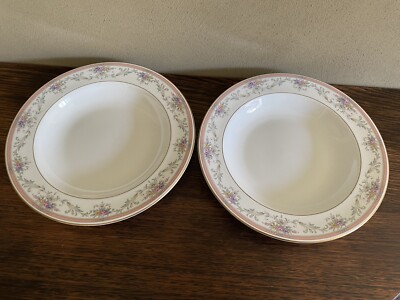 2 Christopher Stuart Bone China Bowls Soup Bowl 9” Y 1013 Spring Crest ...