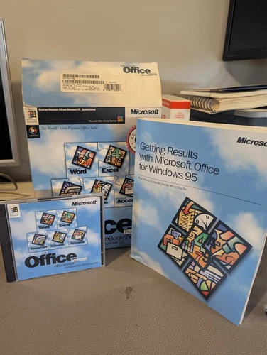 Vintage Microsoft Office Professional for Windows 95 – Complete with Box, Disks
