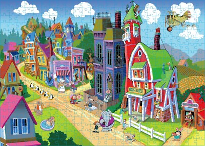 500 Piece Jigsaw Puzzle for Kids and Adults - Gift Idea - Critterville Puzzle by