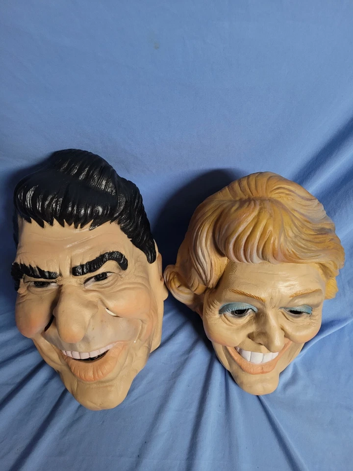 Vintage Cesar Mask 1986 1983 Nancy, Ronald Reagan Halloween Mask - Image 4 of 4