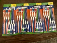Dr. Fresh Toothbrush 6 Pack "FIRM" Four  Pkgs Of 6 Assorted Colors NIP