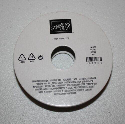 Stampin Up Retired WHITE IRIDESCENT RIBBON 10 yards 1/2" NEW RARE HTF - Picture 3 of 3