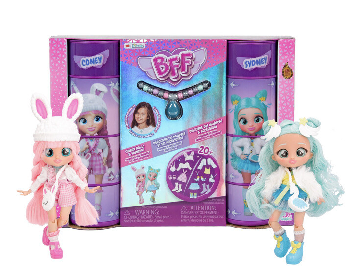 Cry Babies BFF 2 Pack Coney & Sydney 8 Inch Fashion Doll With 9+
