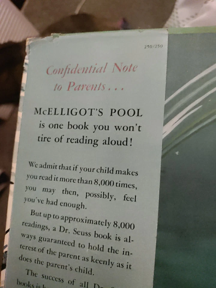 Dr Seuss, Theodor Seuss Geisel / MCELLIGOT'S POOL 1st Edition 1947 - Image 2 of 4