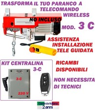Paranco Elettrico Argano Montacarico Verricello Sollevatore TRASFORM WIRELES 3-C
