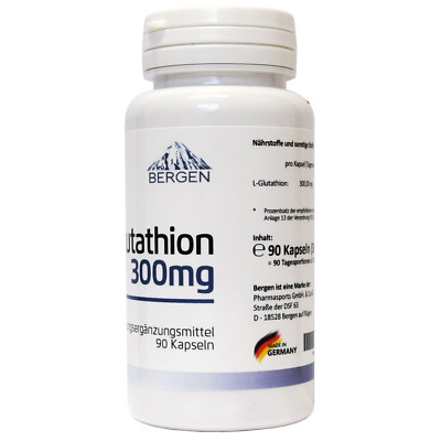 Glutathion GSH 90 Kapseln vegan hochdosiert 300mg Hergestellt in  Deutschland 745760054374