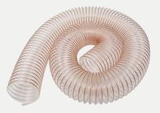 TUBO FLESSIBILE TRASPARENTE CON SPIRALE IN ACCIAIO  da 50 a 120 VARIE MISURE