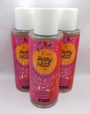 VICTORIA'S SECRET PINK BERRY GLITZ BODY MIST 8.4 FL OZ EACH 3 