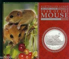 2008 $1 AUSTRALIA LUNAR MOUSE RAT 1 Oz PROOF SILVER COIN Box & COA Mintage: 4349