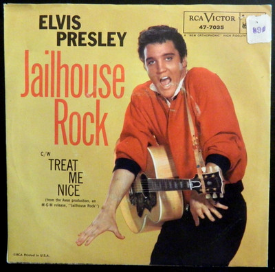 Elvis Presley     Jailhouse Rock - Treat Me Nice  1957   VG++   aus USA