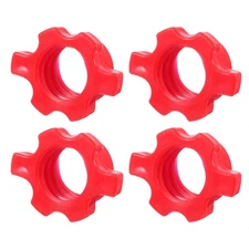 uxcell Dumbbell Bar Nut Barbell Screw, 2.5cm Spin-Lock Collars 54 mm, red 